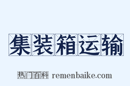 集装箱运输是什么意思的图片